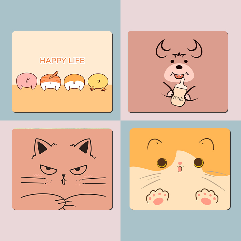 棕雕橡胶防滑鼠标垫打折