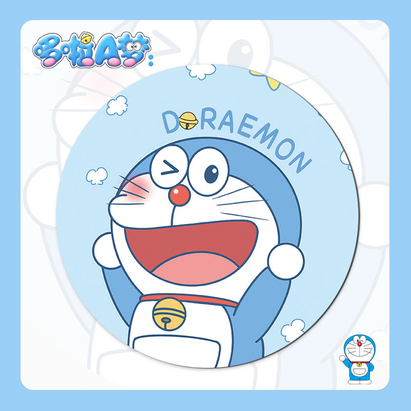 卡通鼠标垫子圆形小号办公桌垫笔记本键盘垫定制防滑便携书桌垫子