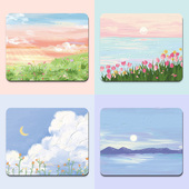 油画鼠标垫小号便携护腕软垫笔记本电脑桌面垫办公书桌垫支持定制