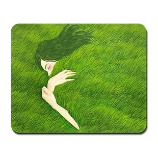 风景插画鼠标垫便携小号护腕桌面垫办公键盘垫ins风女生桌垫定制