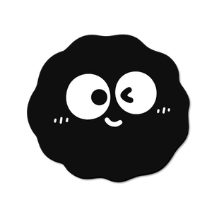 卡通煤炭球鼠标垫家用办公室桌面垫女生护腕小号可爱表情异形桌垫