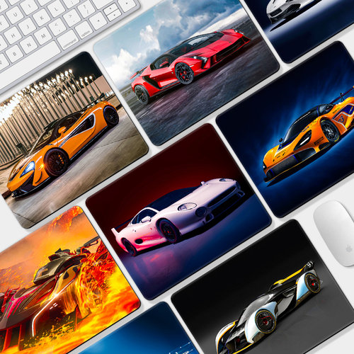 跑车滑鼠垫子游戏加厚护腕电脑键盘书桌垫办公桌桌面垫定制