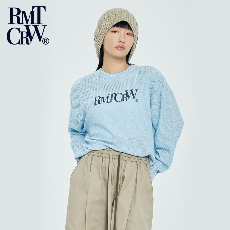 RMTCRW套头圆领打孔个性长袖针织