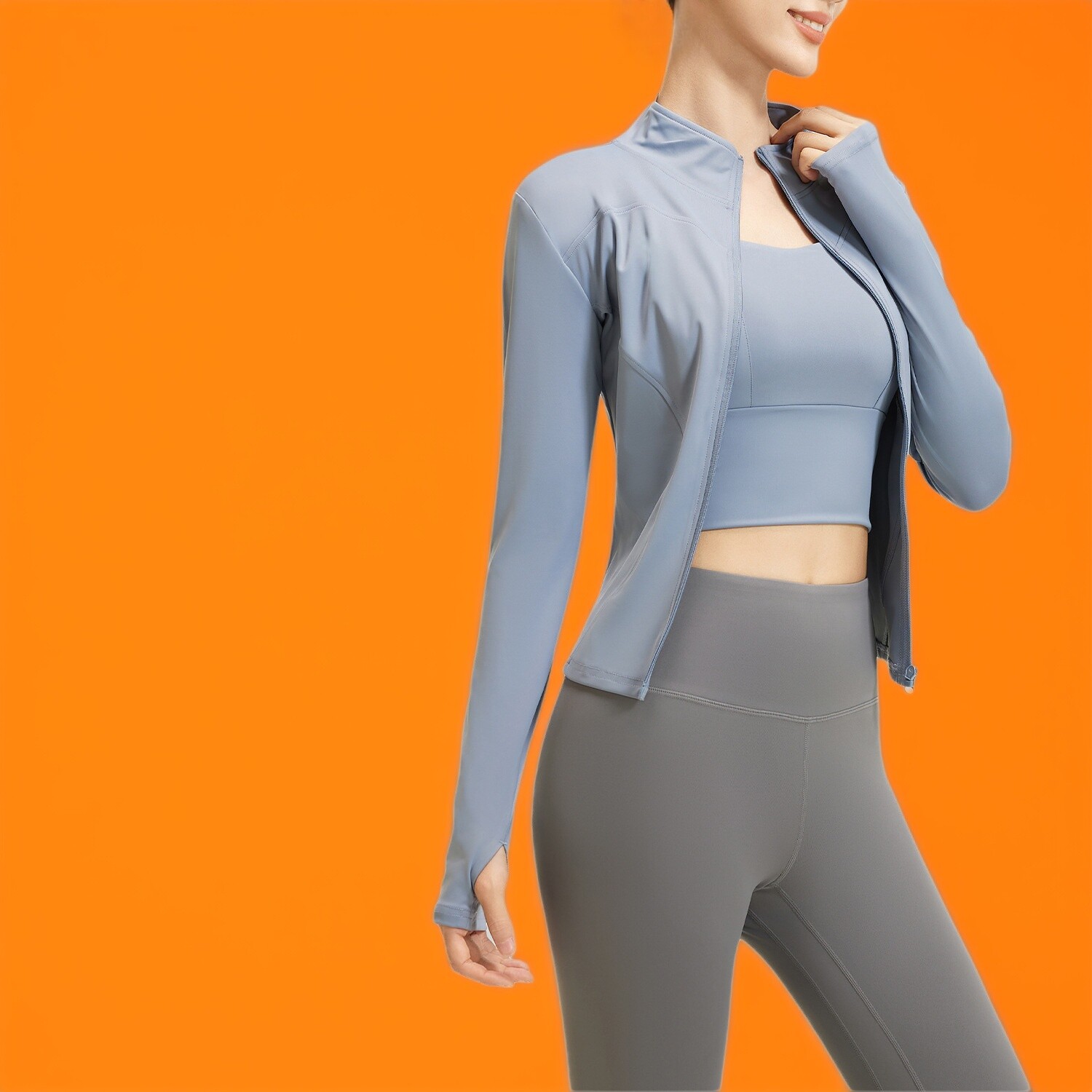 肥小棉品牌舒适性感春秋瑜伽服三件套紧身显瘦健身服晨跑运动套装