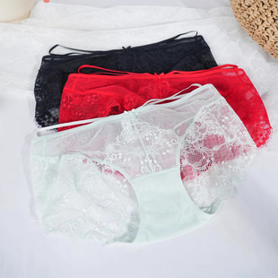 梧桐闺蜜正品 女GM23556 情话系列性感轻薄透气蕾丝中低腰三角内裤
