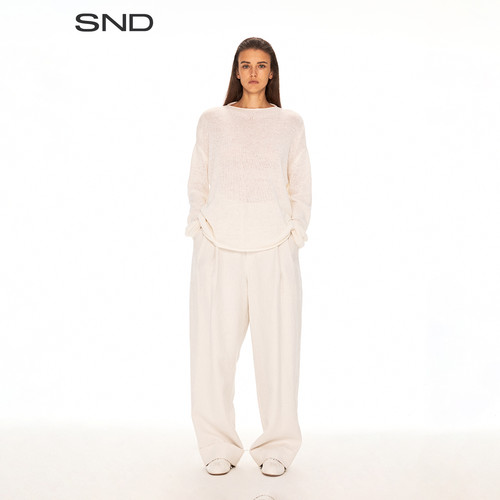 SNDSS26Safari双褶西裤女款