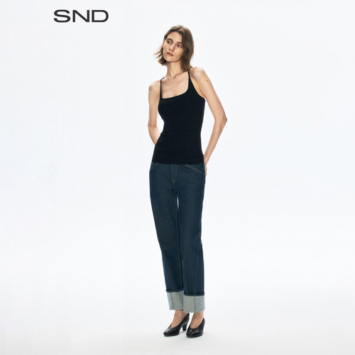 SNDU领美背带胸垫修身吊带背心