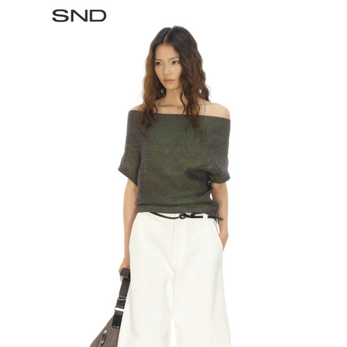 SNDSS26一字肩上衣女款