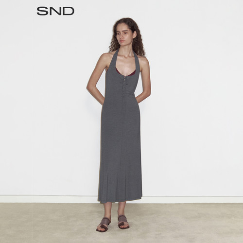 SNDSS25马术系带两穿连衣裙
