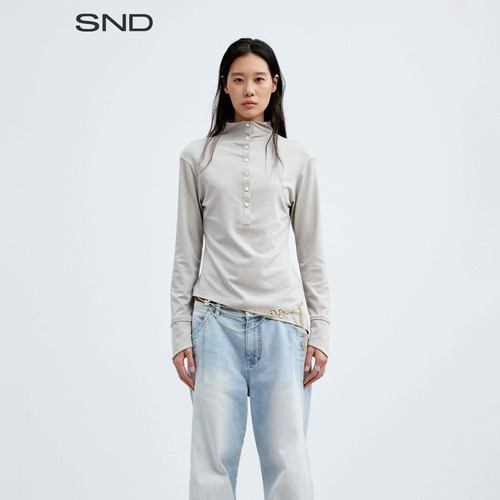 SNDPF26亨利领斜摆打底