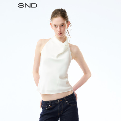 SNDSS26垂荡领露背挂脖背心