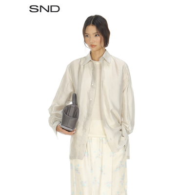 SNDSS26垂坠感长款衬衫女款