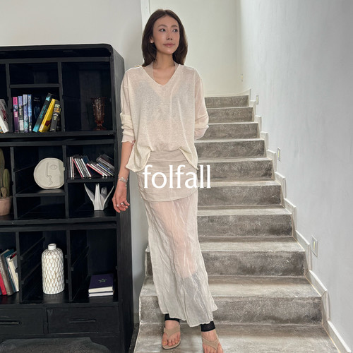FOLFALL·层次感轻盈褶皱半裙
