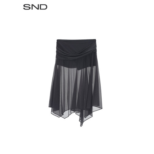 SS26不规则透视半裙女款