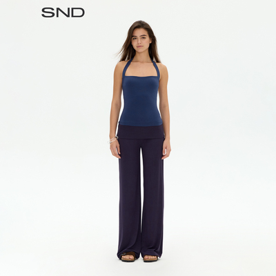 SNDSS26高腰翻折直筒裤-标准版