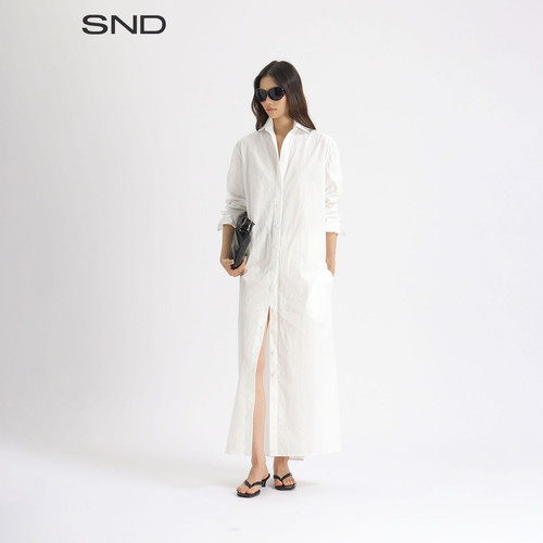 AW26四袖长款衬衫裙女款
