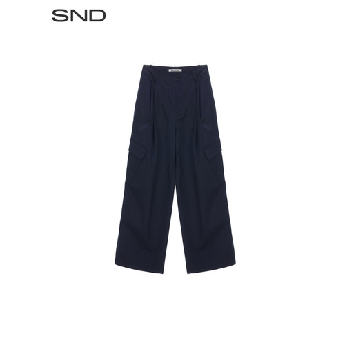 SNDAW25饰褶工装长裤女款