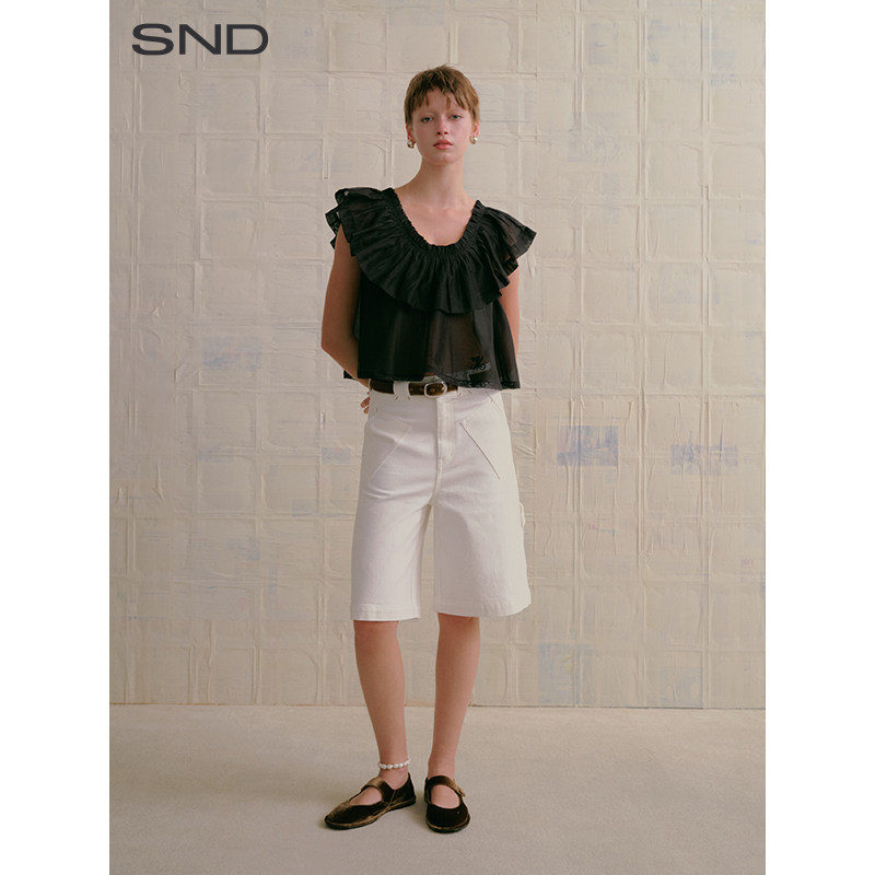 【MARCHEN 设计师品牌】SND SS25 热海牛仔六分短裤