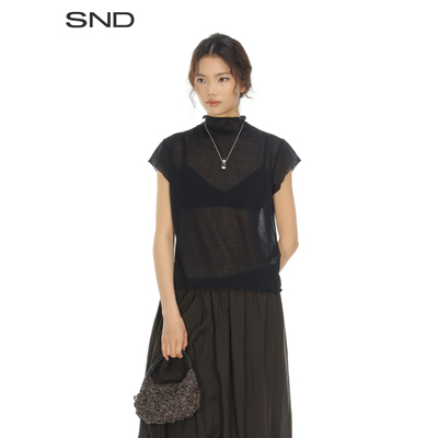 SNDSS26透明半袖打底衫女款