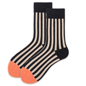 情侣条纹袜男女士中筒袜ins潮竖条撞色设计感潮流街头滑板运动袜