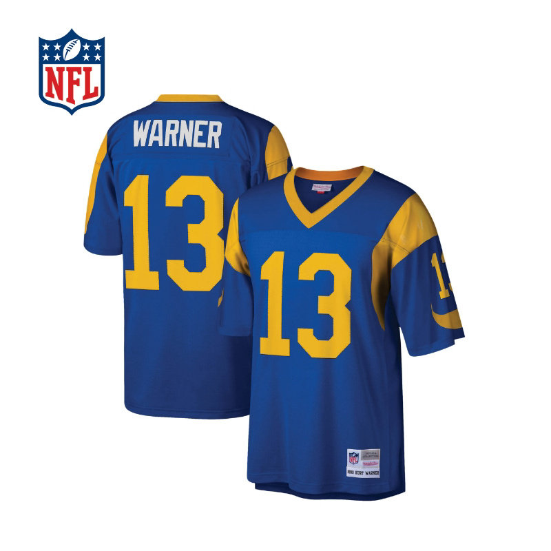 洛杉矶公羊 mitchell & ness 传统球衣 - kurt warner 斜纹印号