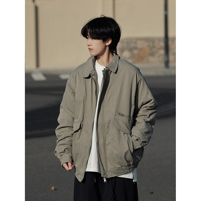 19otiwtt美式潮牌多口袋飞行员棉服男冬季新款宽松保暖工装外套,男装,棉衣,淘宝优惠券,粉丝福利购,淘宝优惠卷