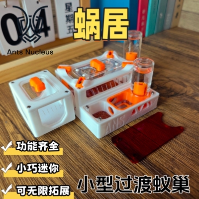 蚁核蜗居3D打印迷你蚁巢平面巢新后巢无限拓展巢小群巢小型蚁巢