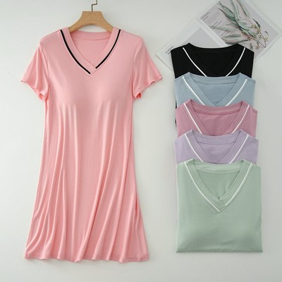 睡裙莫代尔带胸垫夏季