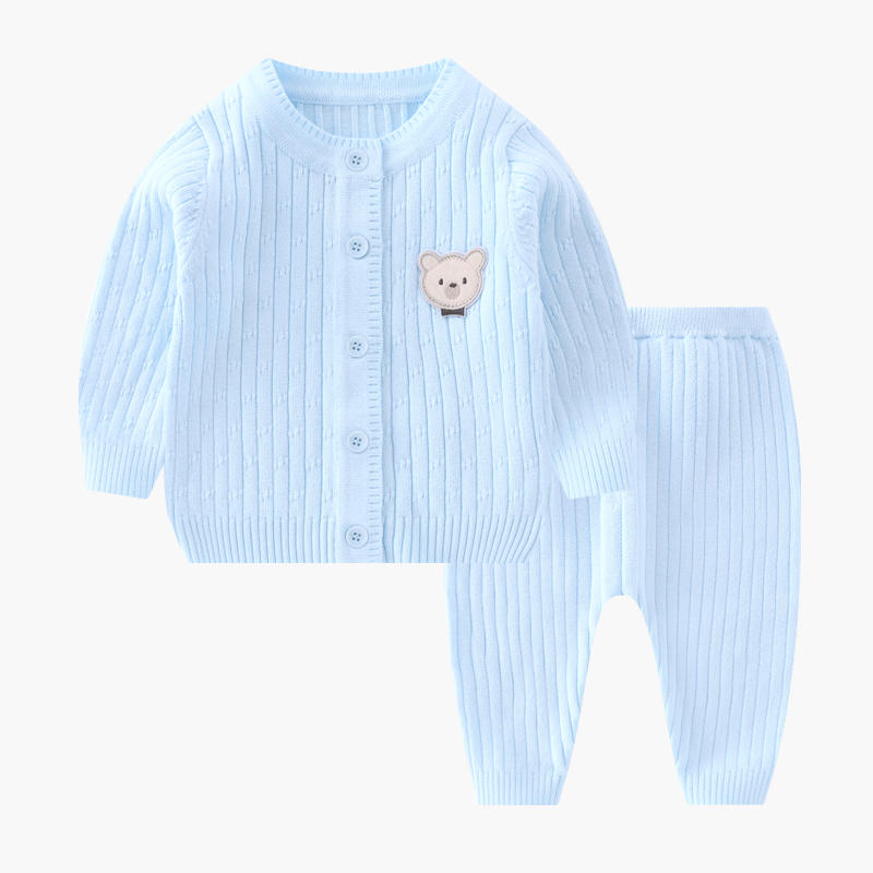 婴儿毛衣套装宝宝针织春秋