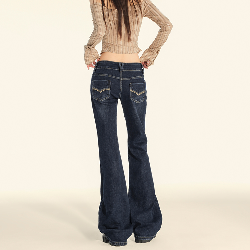 MYFC复古低腰微喇牛仔裤女喇叭裤