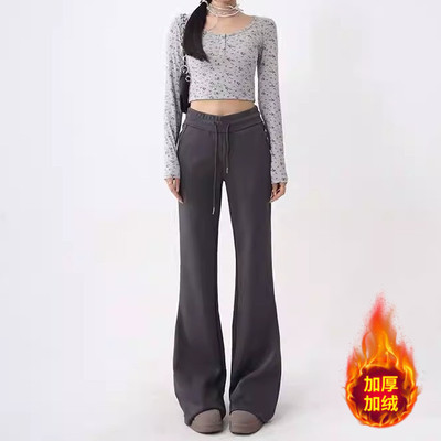 MYFC灰色微喇休闲裤女运动卫裤