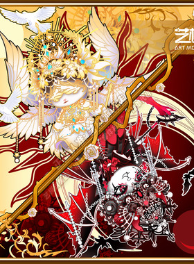 艺模喵之城天使恶魔 3D立体拼图金属拼装模型玩具摆件手工DIY礼物