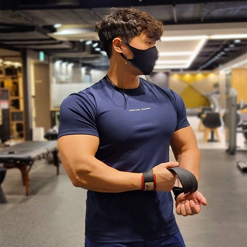 运动t恤跑步男短袖肌肉夏季冰丝健身兄弟速干上衣透气高弹训练服