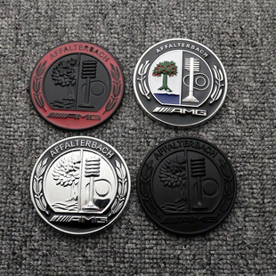 奔驰苹果树C柱车标侧标 车窗装饰贴标 彩色苹果树AMG车标 A35L