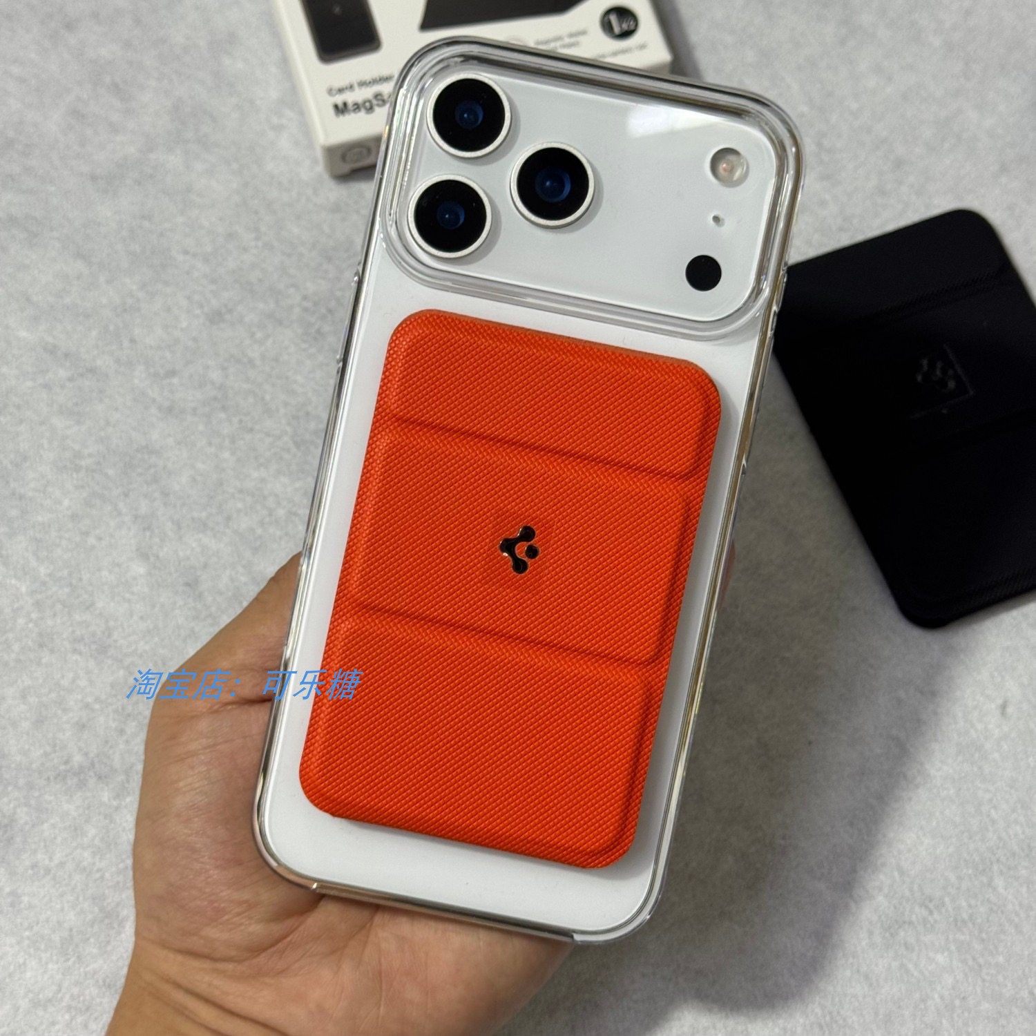 Spigen 适用于苹果iphone17/16/15磁吸支架卡包MagSafe配件14/13/12磁铁配件兼容桌无线充电器便携隐形背贴