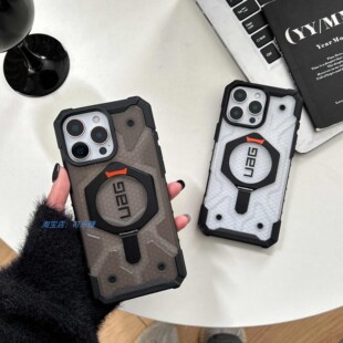 U系列适用iPhone17/16/15/14/13/12Pro二代钻石磁吸支架无线防摔Magsafe壳带支架新款全包保护套高级感商硬壳
