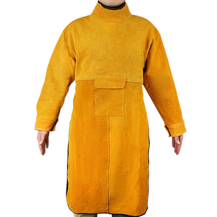 电焊工牛皮围裙耐磨隔热防烫耐高温防护衣反穿衣阻燃氩弧焊工作服