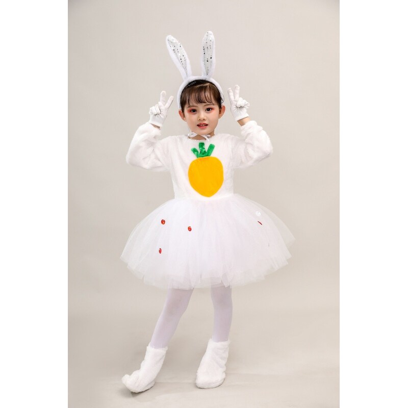 儿童小兔子演出服动物幼儿园时尚童话圣诞节十二生肖新款舞蹈衣服
