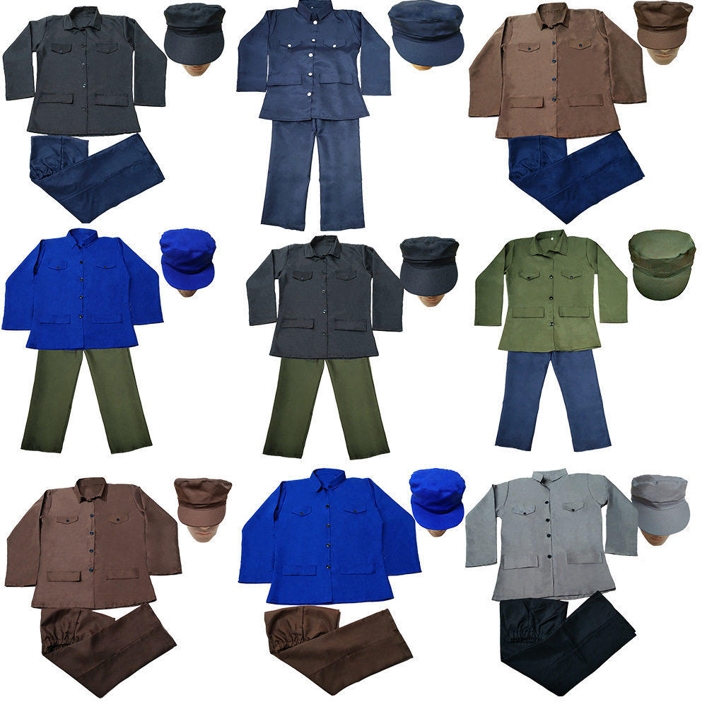 中山装农民工本山焦裕禄服装70年代话剧抖音小品演出服男怀旧风
