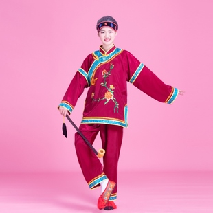 媒婆服装新款搞笑表演服道具刘姥姥花婆戏剧丑婆中老年套装阿庆嫂