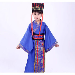 儿童三国演义演出服春秋汉服男童课本剧古装 诸葛亮曹操鲁肃男 服装