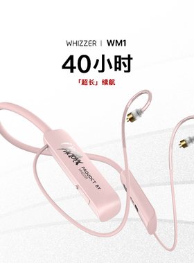 威泽WM1 长续航无线蓝牙耳机线控接收器2pin可换线插拔通话音乐