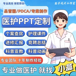医学ppt品管圈代制作pdca护理个案查房课件护士进修汇报qcc专案