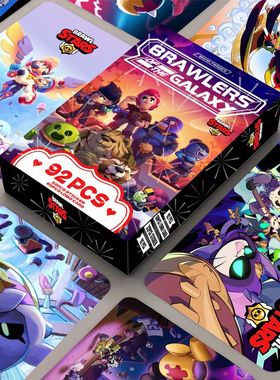 新款92张荒野乱斗小卡贴纸Brawl Stars手游赛季游戏二次元收藏卡