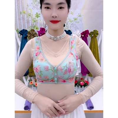 妈妈内衣文胸中老年专用前扣大码内衣聚拢收副乳防下垂背心式文胸