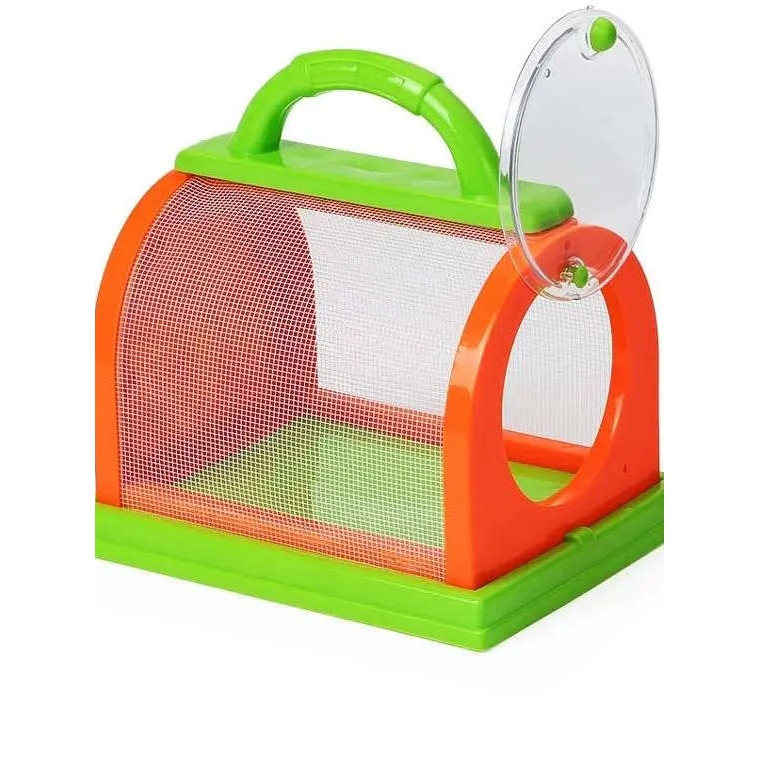 儿童手提昆虫笼装蝴蝶笼子蚕宝宝蜜蜂昆虫盒 螳螂蝉蜻蜓饲养笼