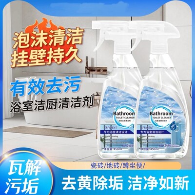 浴室洁厨清洁剂瓦解污垢瓷砖地砖蹲坐便去黄除垢洁净如新飞洁士