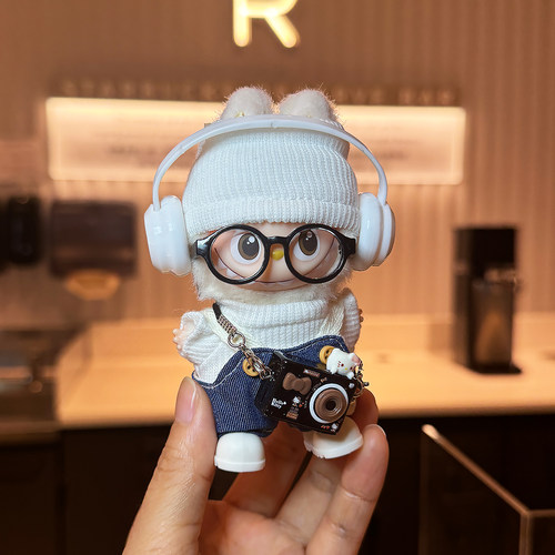 四代拉布布娃衣labubu4.0新款mini搪胶公仔衣服着替心底密码10cm