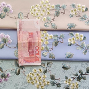 南雅集原创 设计清汉女旗装挽袖刺绣琼花袖口绣片diy自制