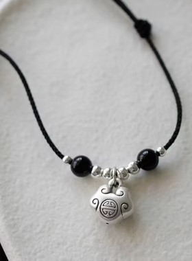 如意圆满 团寿安康 长命锁国风中式吊坠送礼闺蜜项链